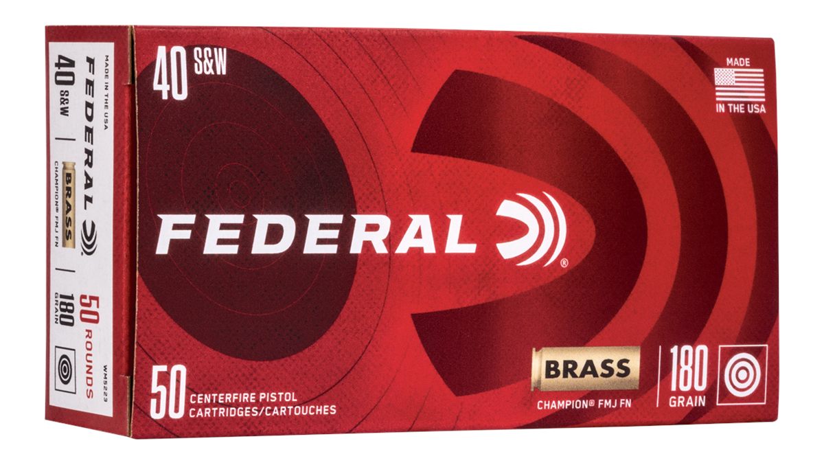 Federal WM5223 Champion Training 40S W 180gr Full Metal Jacket 50 Per Box/2
