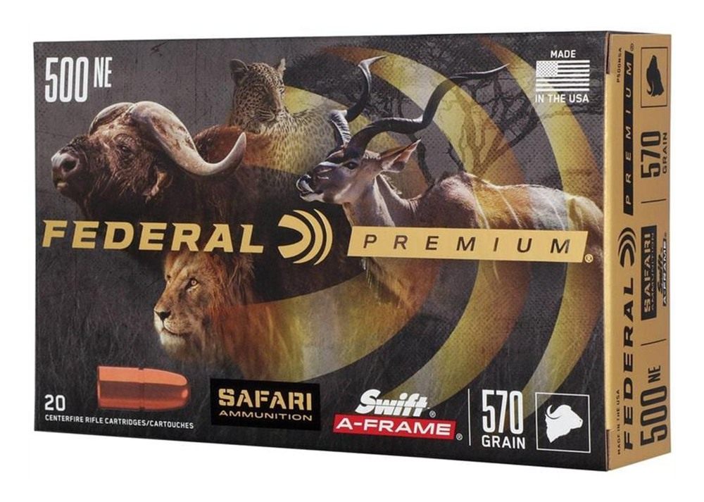 Federal Cartridge P500NSA Premium Safari Cape-Shok 500 NitroExpress 570gr S