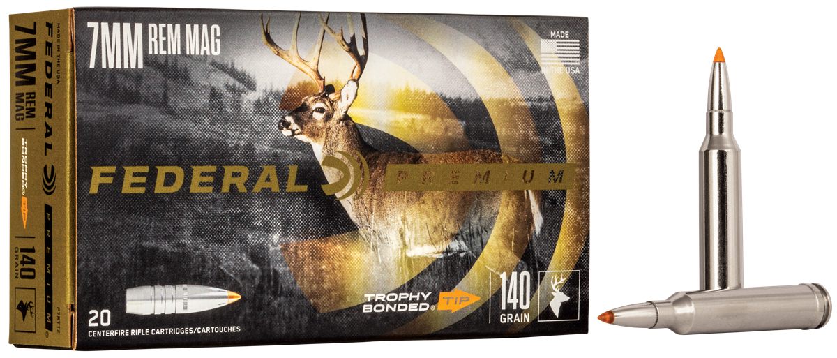 Federal Premium Vital-Shok Rifle Ammunition 7mm Rem Mag 140 gr TBT 3150 fps