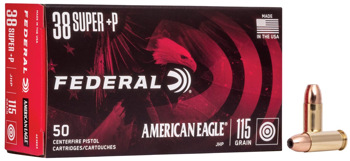 Federal AE38S3 American Eagle Handgun 38 Super+P 115gr Jacketed Hollow Poin