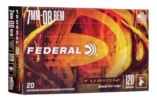 Federal F708FS2 Fusion 7mm-08 Rem 120gr Bonded Soft Point 20 Per Box/10 Cas view 2