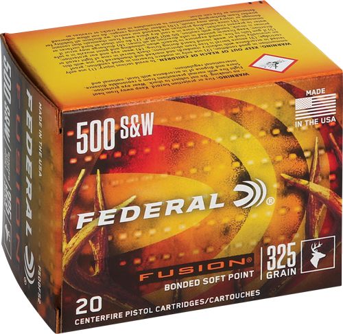Federal Cartridge F500FS2 Fusion Handgun 500S W Mag 325gr Soft Point 20 Per view 2