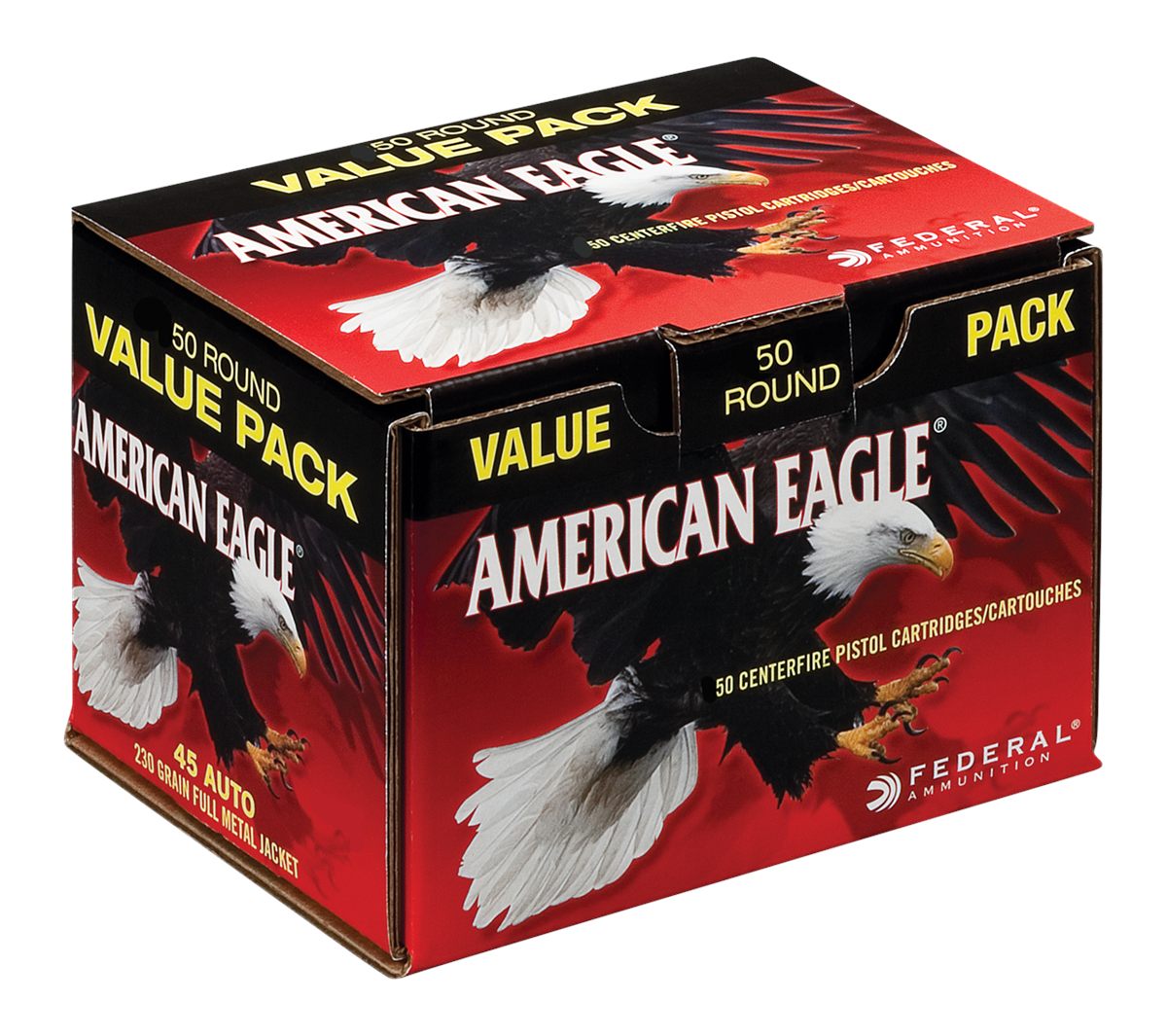 Federal AE45A50 American Eagle Handgun 45ACP 230gr Full Metal Jacket 50 Per