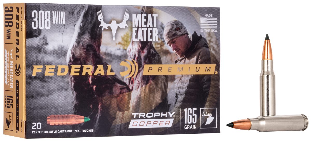 Federal Premium Trophy Copper Rifle Ammunition .308 Win 165 gr TC 2700 fps view 2
