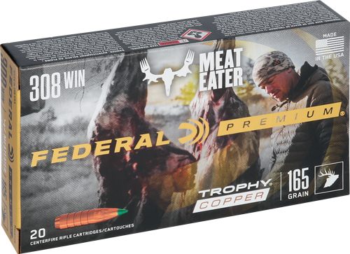 Federal Premium Trophy Copper Rifle Ammunition .308 Win 165 gr TC 2700 fps view 3