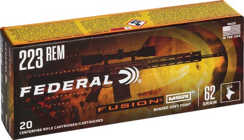 Federal F223MSR1 Fusion MSR 223 Rem 62gr Bonded Soft Point 20 Per Box/10 Ca view 3