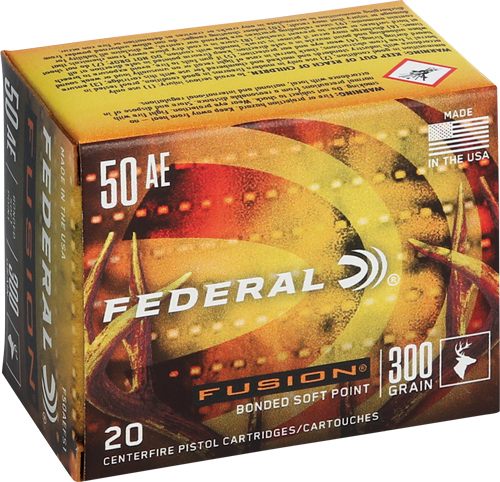 Federal F50AEFS1 Fusion Handgun 50AE 300gr Soft Point 20 Per Box/10 Case view 2
