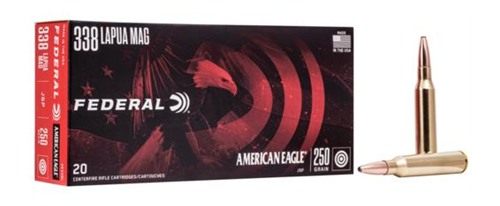 Federal American Eagle Rifle Ammunition .338 Lapua Mag 250 gr SP 20/box