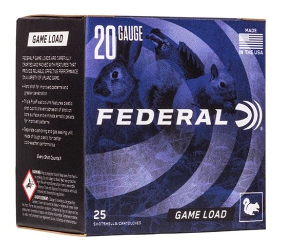 Federal Cartridge H2008 Game-Shok Upland 20 Gauge 2.75in 7/8 oz 8 Shot 25 P view 2