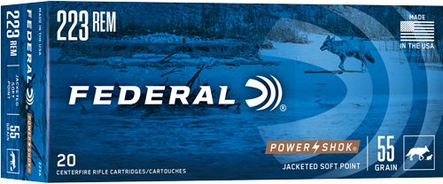 Federal 223A Power-Shok 223 Rem 55gr Jacketed Soft Point 20 Per Box/10 Case view 4
