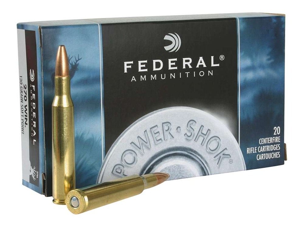 Federal 270A Power-Shok 270 Win 130gr Jacketed Soft Point 20 Per Box/10 Cas