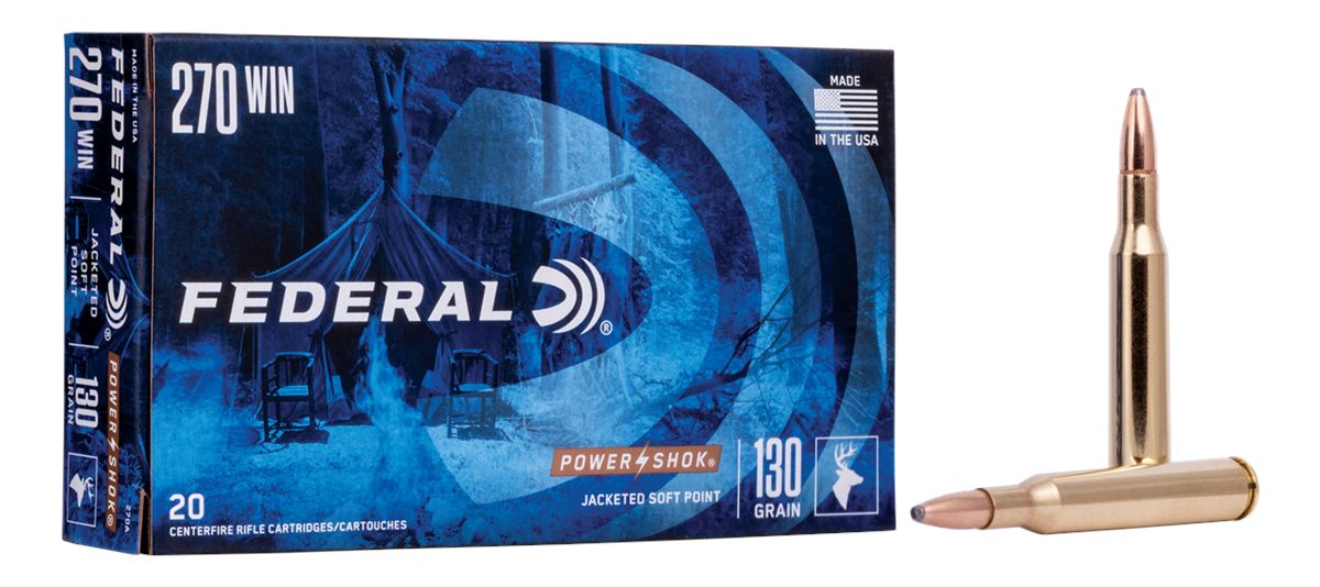 Federal 270A Power-Shok 270 Win 130gr Jacketed Soft Point 20 Per Box/10 Cas view 2