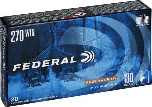 Federal 270A Power-Shok 270 Win 130gr Jacketed Soft Point 20 Per Box/10 Cas view 4