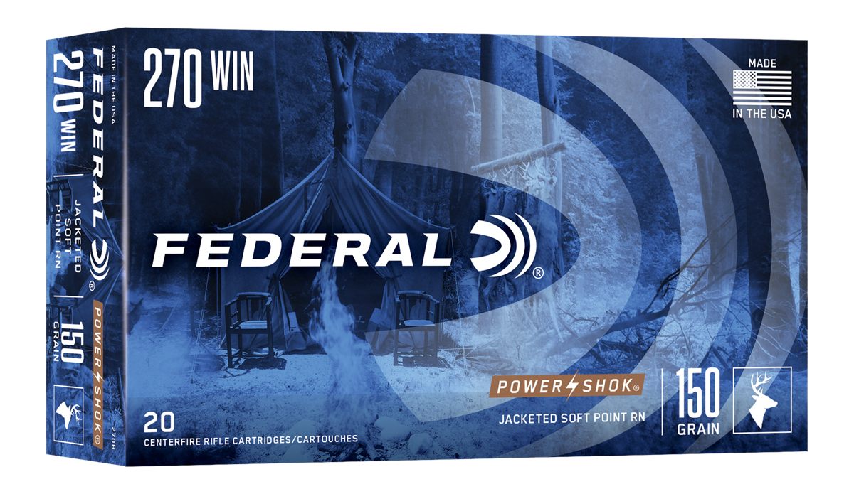 Federal 270B Power-Shok 270 Win 150gr Jacketed Soft Point 20 Per Box/10 Cas