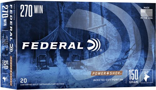 Federal 270B Power-Shok 270 Win 150gr Jacketed Soft Point 20 Per Box/10 Cas view 3