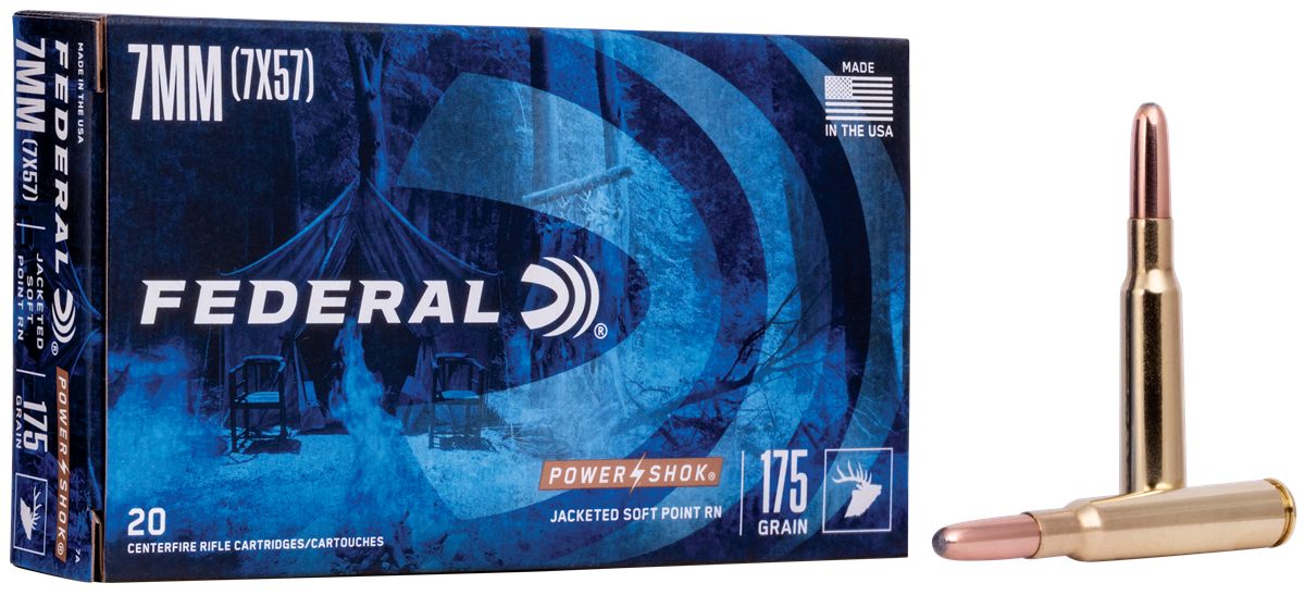 Federal 7A Power-Shok 7mmMauser 175gr Jacketed Soft Point 20 Per Box/10 Cas