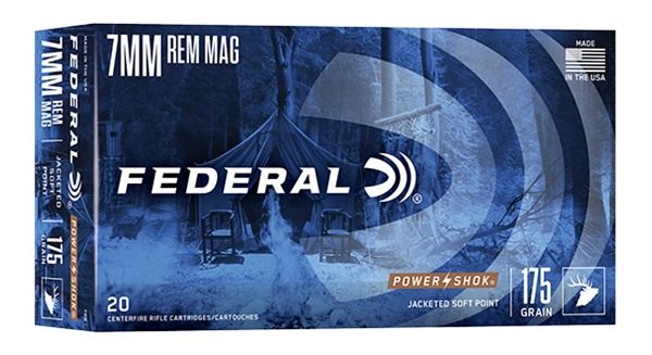 Federal 7RB Power-Shok 7mmRemMag 175gr Jacketed Soft Point 20 Per Box/10 Ca view 3