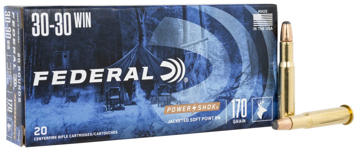 Federal 3030B Power-Shok 30 Win 170gr Jacketed Soft Point 20 Per Box/10 Cas