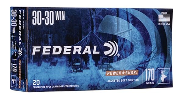 Federal 3030B Power-Shok 30 Win 170gr Jacketed Soft Point 20 Per Box/10 Cas view 3