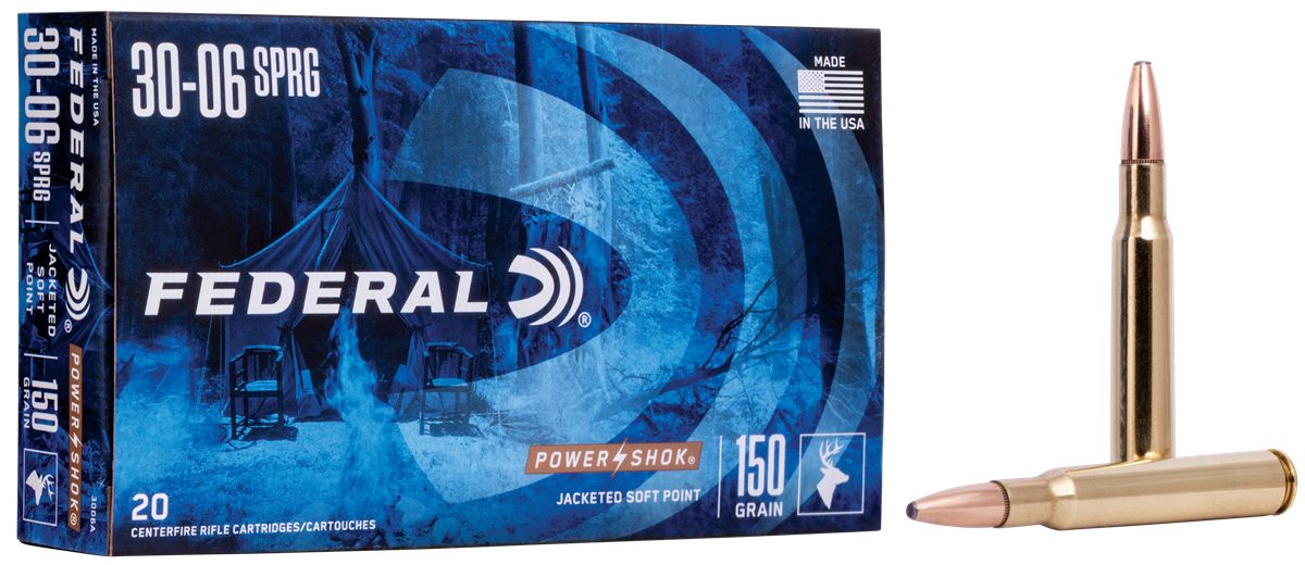 Federal 3006A Power-Shok 30-06 Springfield 150gr Jacketed Soft Point 20 Per