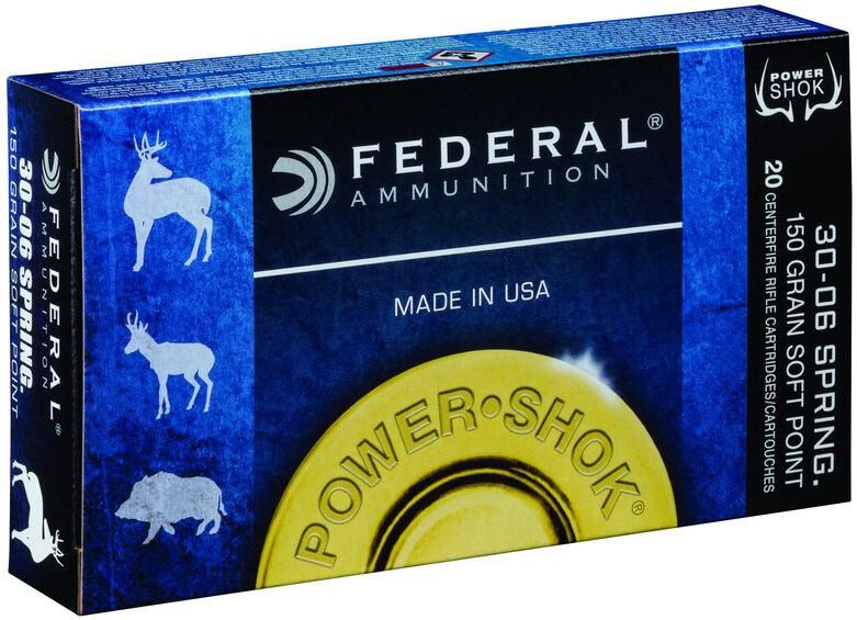 Federal 3006A Power-Shok 30-06 Springfield 150gr Jacketed Soft Point 20 Per view 2