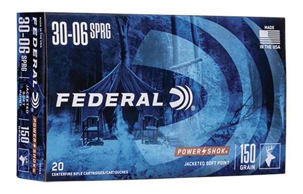 Federal 3006A Power-Shok 30-06 Springfield 150gr Jacketed Soft Point 20 Per view 3