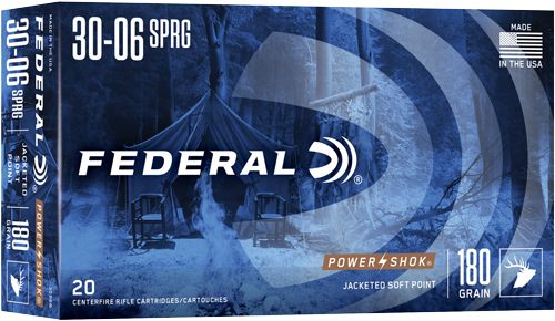 Federal 3006B Power-Shok 30-06 Springfield 180gr Jacketed Soft Point 20 Per view 3