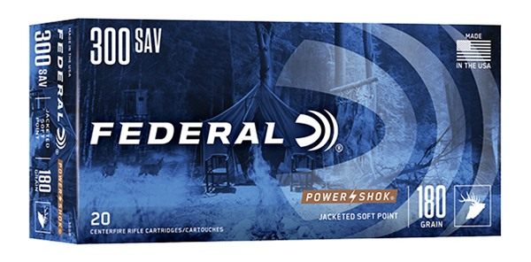 Federal Power-Shok Rifle Ammunition .300 Savage 180 gr SP 2350 fps - 20/ct