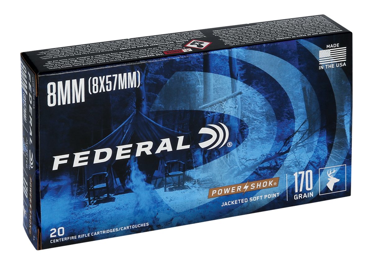 Federal 8A Power-Shok 8mmMauser 170gr Jacketed Soft Point 20 Per Box/10 Cas