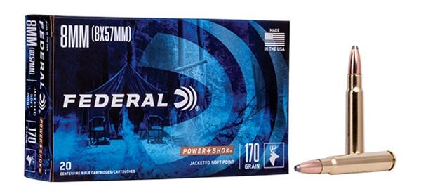Federal 8A Power-Shok 8mmMauser 170gr Jacketed Soft Point 20 Per Box/10 Cas view 3
