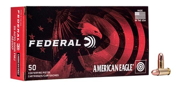 Federal Ammo American Eagle Handgun Ammunition .25 ACP 50 gr FMJ 760 fps 50 view 2