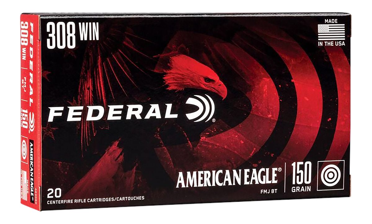 Federal AE308D American Eagle Rifle 308 Win 150gr Full Metal Jacket Boat Ta