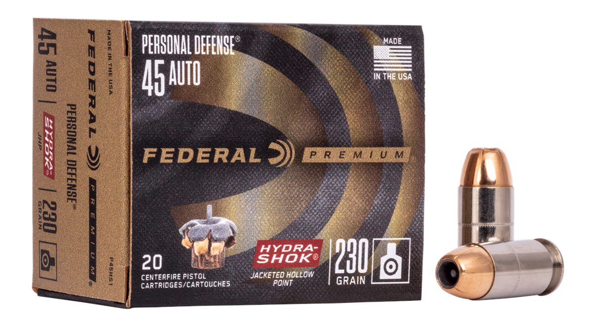 Federal Cartridge P45HS1 Premium Personal Defense 45ACP 230gr Hydra-Shok Ja view 2