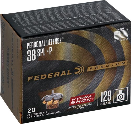 Federal Cartridge P38HS1 Premium Personal Defense 38 Special+P 129gr Hydra view 2