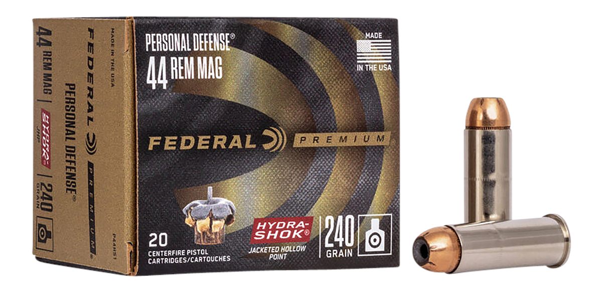Federal P44HS1 Premium Personal Defense 44 RemMag 240gr Hydra-Shok Jacketed