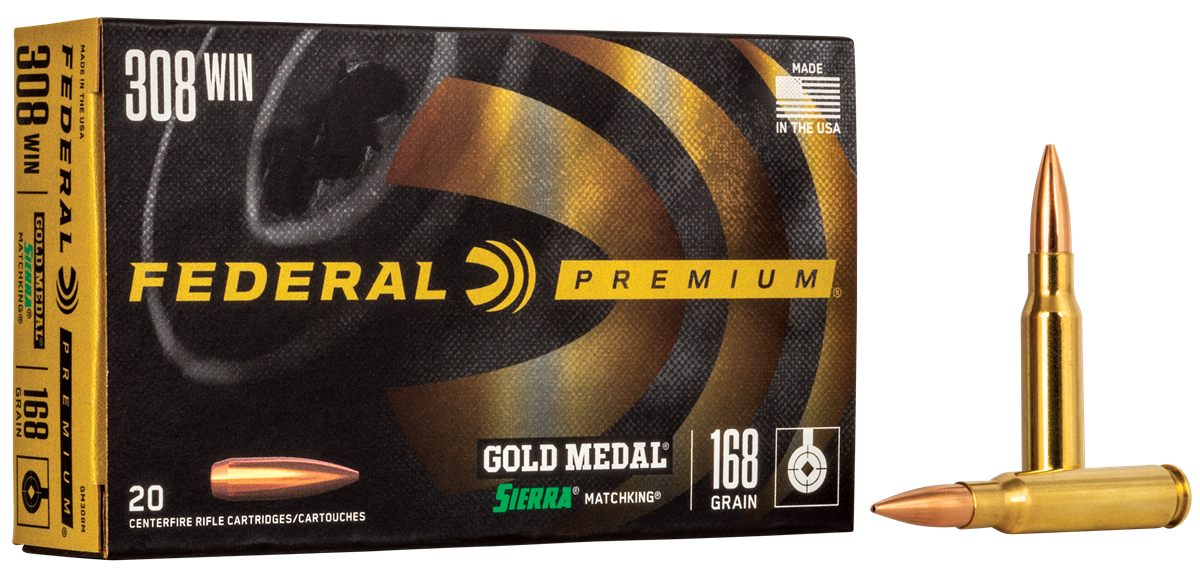 Federal Premium Gold Medal Sierra Matchking Rifle Ammunition .308 Win 168 g view 2