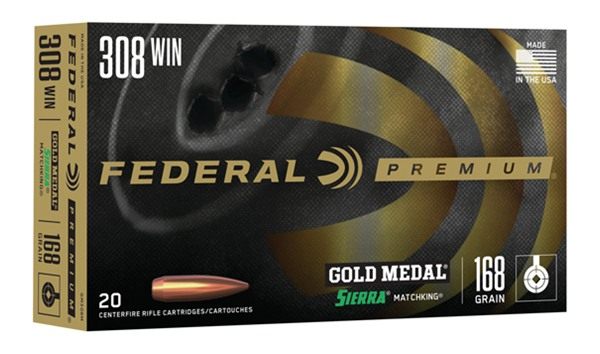 Federal Premium Gold Medal Sierra Matchking Rifle Ammunition .308 Win 168 g view 3