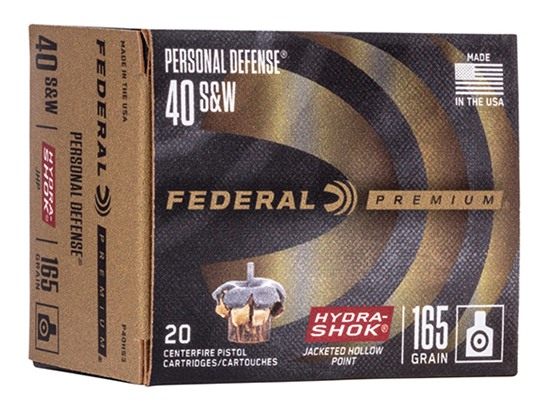 Federal P40HS3 Premium Personal Defense 40S W 165gr Hydra-Shok Jacketed Hol view 3