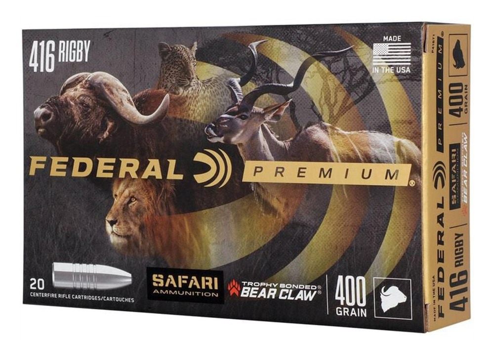 Federal Cartridge P416T1 Premium Safari Cape-Shok 416 Rigby 400gr Trophy Bo view 2