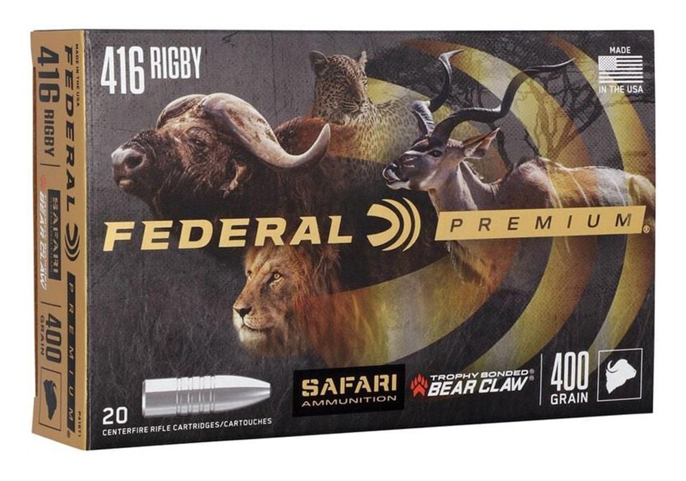Federal Cartridge P416T1 Premium Safari Cape-Shok 416 Rigby 400gr Trophy Bo view 3