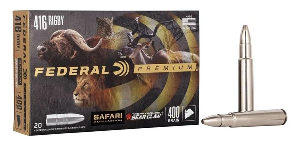 Federal Cartridge P416T1 Premium Safari Cape-Shok 416 Rigby 400gr Trophy Bo view 4