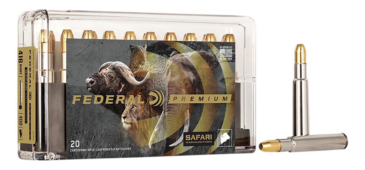Federal P416T2 Premium Safari Cape-Shok 416 Rigby 400gr Trophy Bonded Sledg
