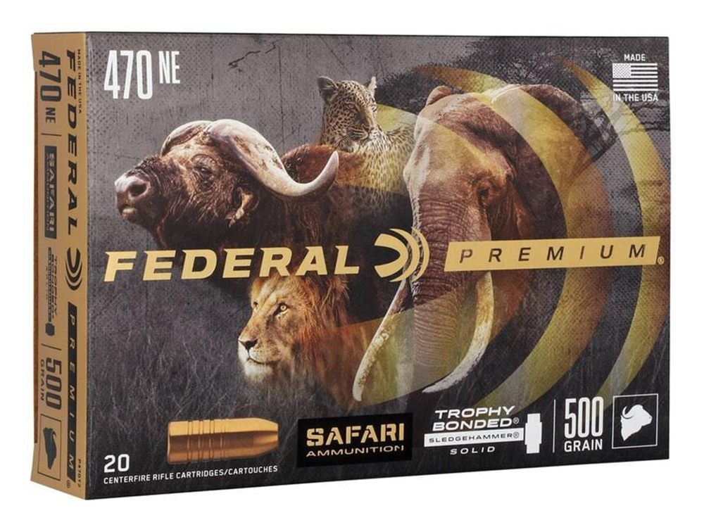 Federal Cartridge P470T2 Premium Safari Cape-Shok 470 NitroExpress 500gr Tr view 2