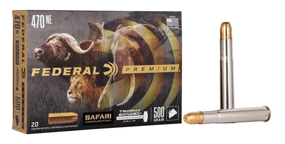 Federal Cartridge P470T2 Premium Safari Cape-Shok 470 NitroExpress 500gr Tr view 4