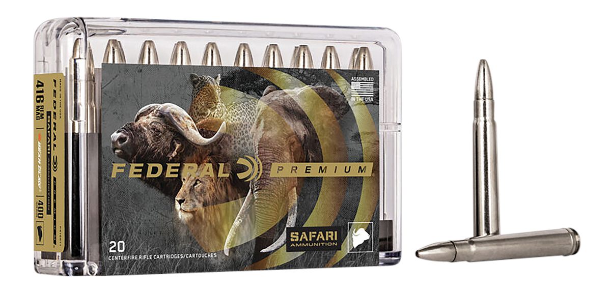 Federal Cartridge P416RT1 Premium Safari Cape-Shok 416 RemMag 400gr Trophy