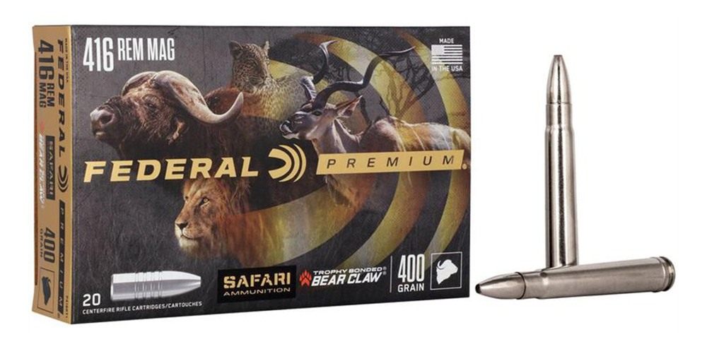 Federal Cartridge P416RT1 Premium Safari Cape-Shok 416 RemMag 400gr Trophy view 4