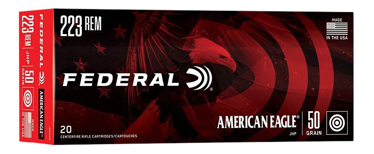 Federal AE223G American Eagle Varmint Predator 223 Rem 50gr Jacketed Hollow