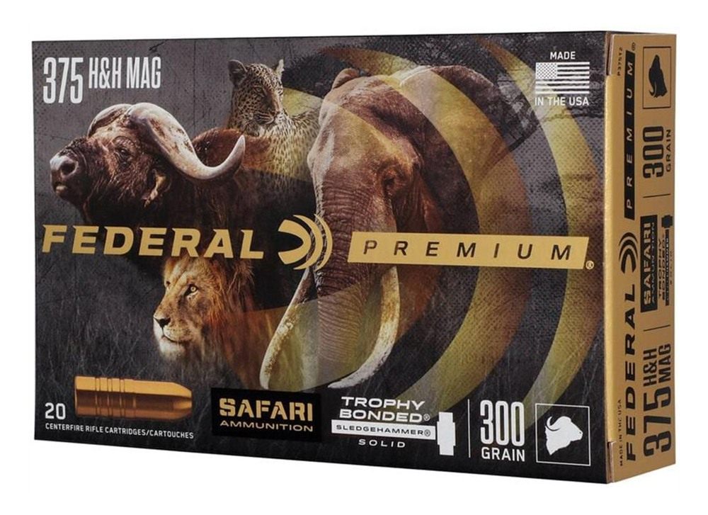 Federal P375T2 Premium Safari Cape-Shok 375H HMag 300gr Trophy Bonded Sledg