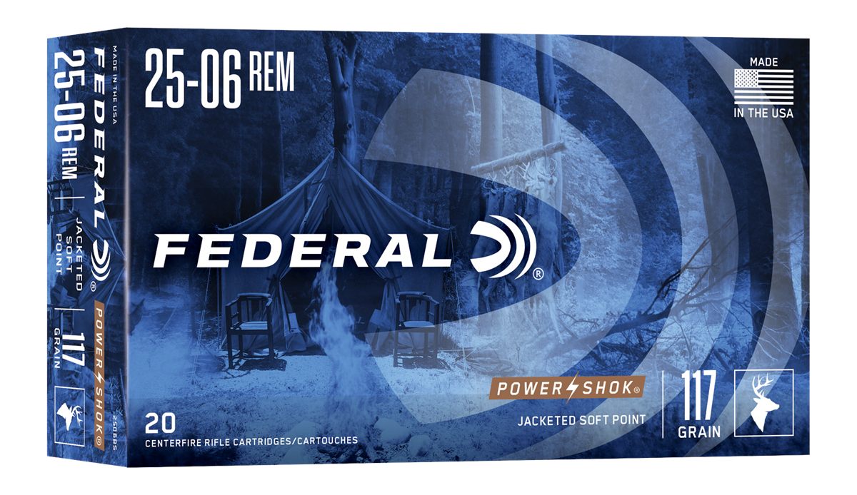 Federal Cartridge 2506BS Power-Shok 25-06 Rem 117gr Jacketed Soft Point 20