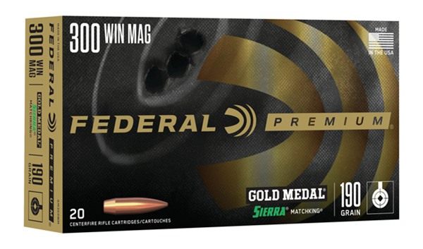 Federal Premium Gold Medal Sierra MatchKing Rifle Ammunition .300 Win Mag 1 view 2